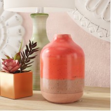 Bungalow Rose Orange Decorative Ceramic Table Vase BNRS7475